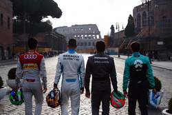 Lucas Di Grassi, Audi Sport ABT Schaeffler, Sebastien Buemi, Renault e.Dams, Nelson Piquet Jr., Jaguar Racing, et Luca Filippi, NIO Formula E Team