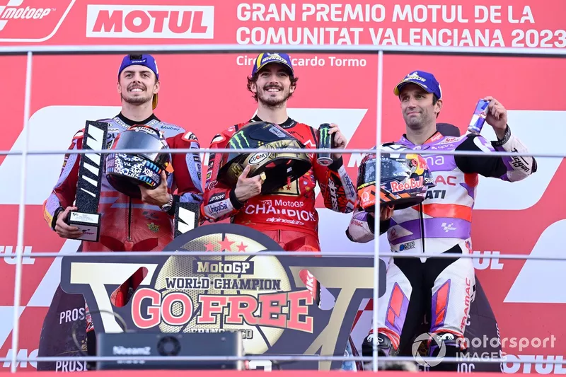 Fabio Di Giannantonio, Gresini Racing, Francesco Bagnaia, Ducati Team, Johann Zarco, Pramac Racing
