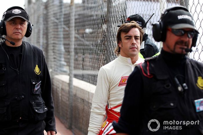 Fernando Alonso, Ferrari F10, tras su accidente en Mónaco 2010