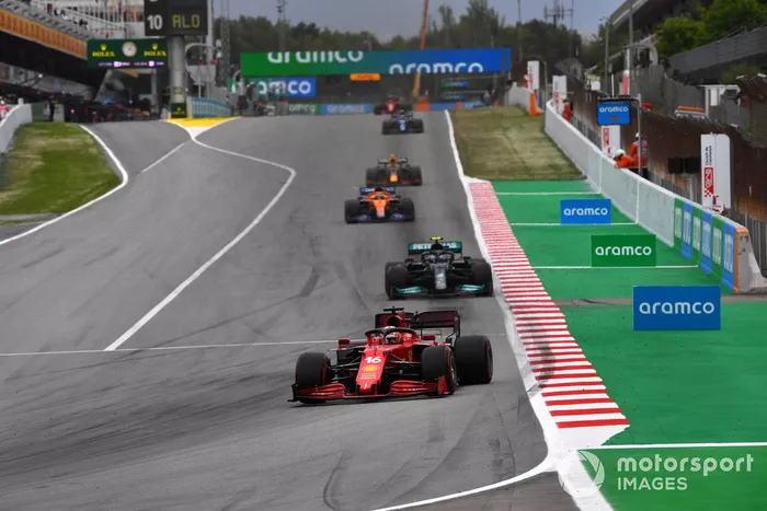 Charles Leclerc, Ferrari SF21, Valtteri Bottas, Mercedes W12, Daniel Ricciardo, McLaren MCL35M