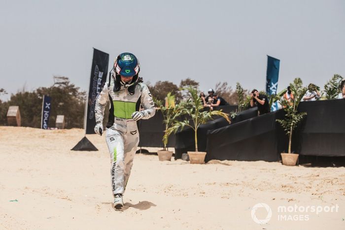 Jamie Chadwick, Veloce Racing, se prepara para el cambio de piloto