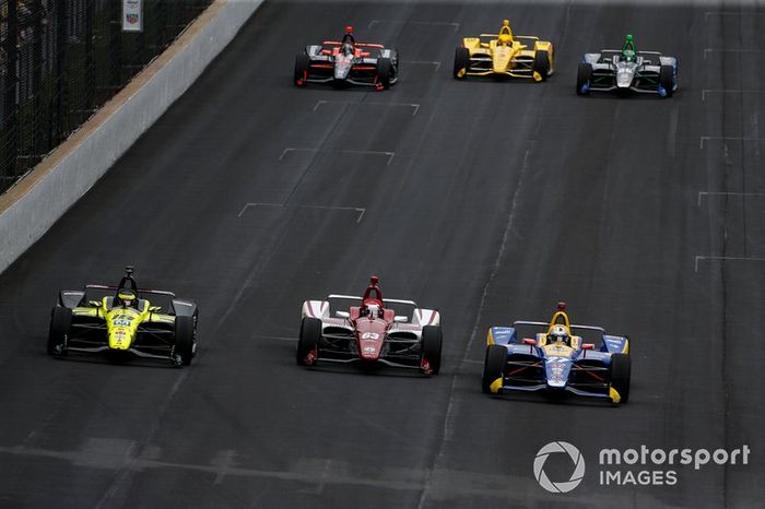 Alexander Rossi, Andretti Autosport Honda, Sebastien Bourdais, Dale Coyne Racing with Vasser-Sullivan Honda, Ed Jones, Ed Carpenter Racing Scuderia Corsa Chevrolet