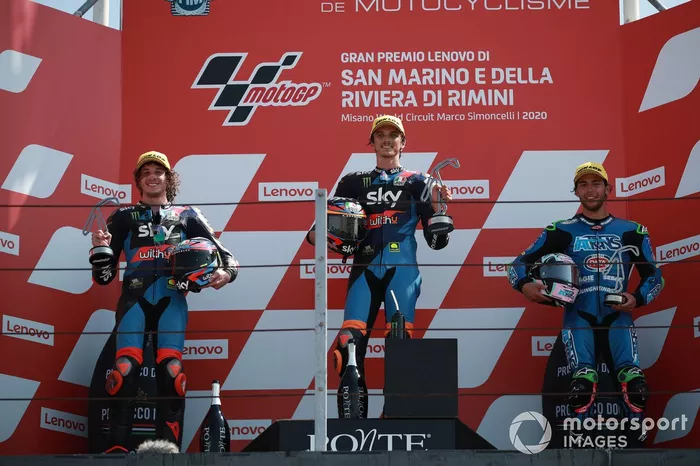Marco Bezzecchi, Sky Racing Team VR46 Luca Marini, Sky Racing Team VR46 Enea Bastianini, Italtrans Racing Team