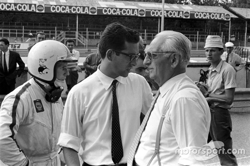 Chris Amon, Ferrari, Mauro Forghieri, chief engineer at Ferrari, Enzo Ferrari