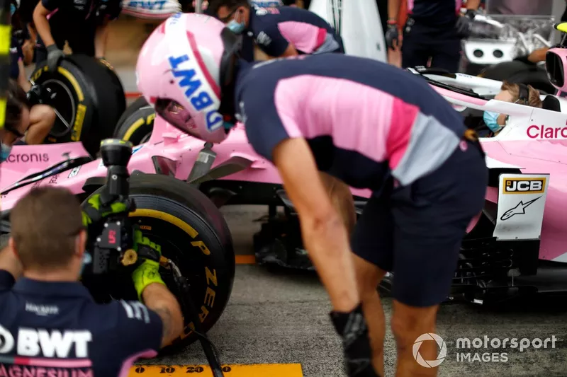 Racing Point practica los pitstops