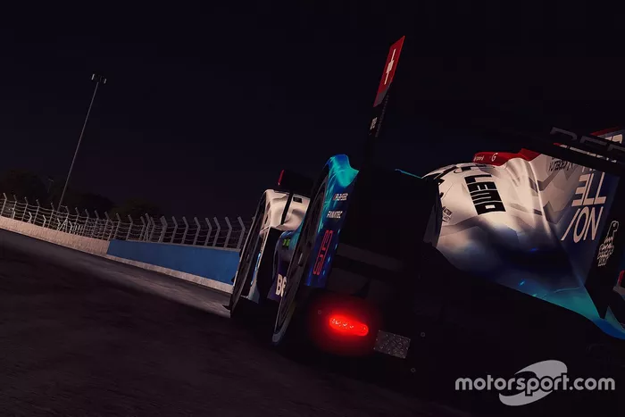 Acción de carrera en la noche