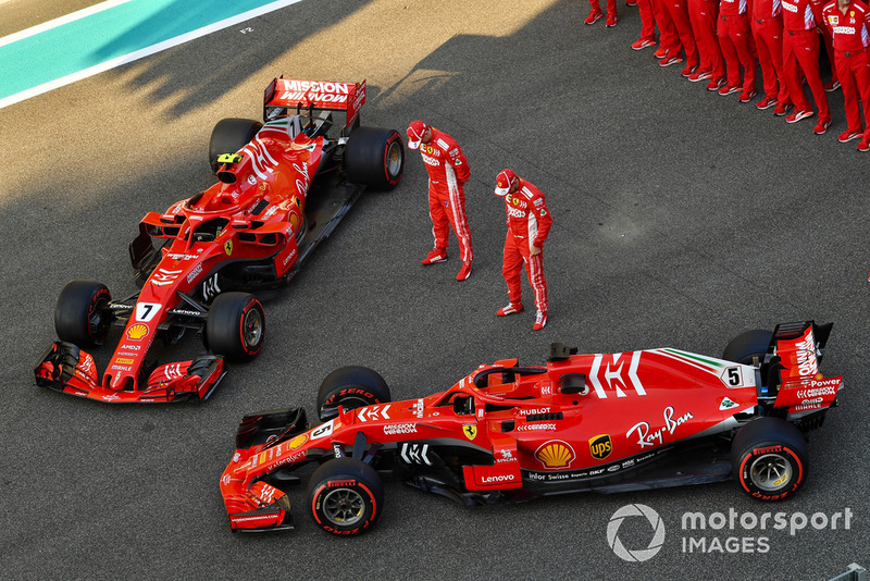 Sebastian Vettel, Ferrari et Kimi Raikkonen, Ferrari