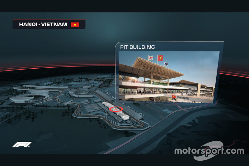 Images informatiques du circuit GP du Vietnam à Hanoï