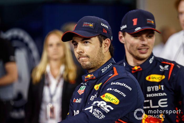 Sergio Pérez, Red Bull Racing, en Parc Ferme tras la clasificación