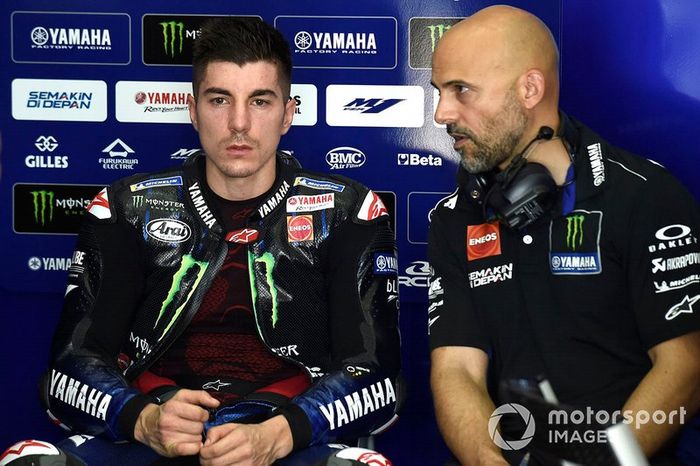Maverick Vinales, Yamaha Factory Racing junto a su nuevo jefe de mecánicos, Esteban García