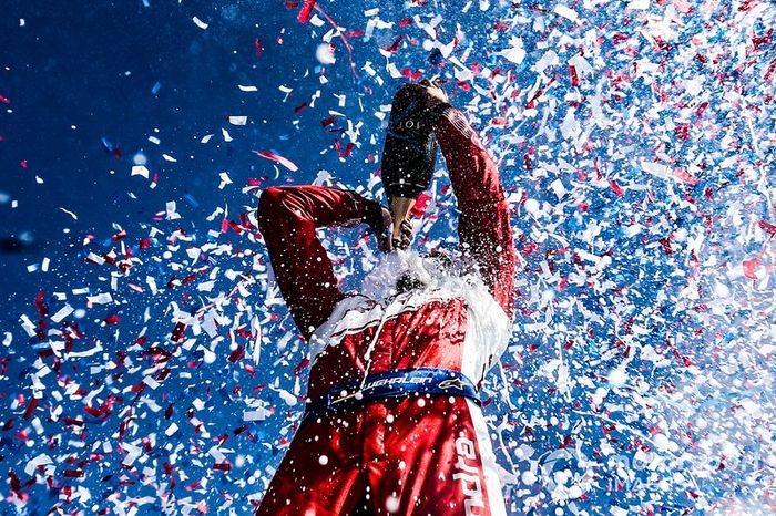 Pascal Wehrlein, Mahindra Racing, celebra