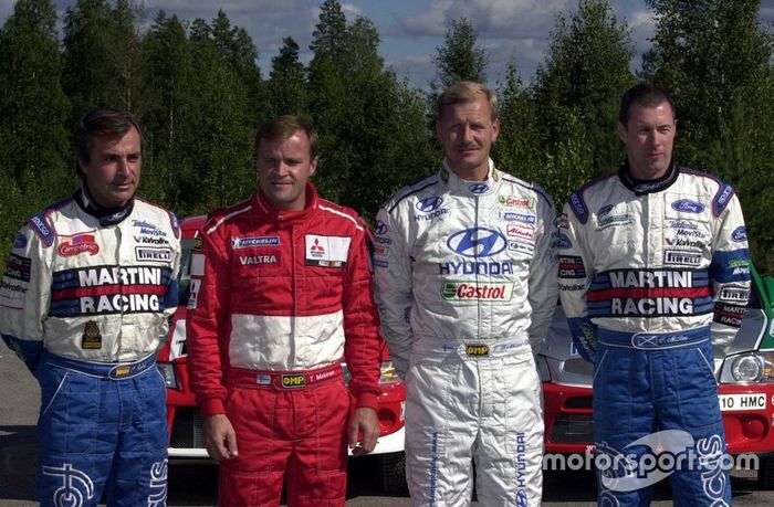 Carlos Sainz, Tommi Makinen, Juha Kankkunen y Colin McRae