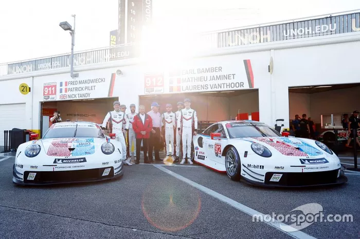 #911 Porsche GT Team: Patrick Pilet, Nick Tandy, Frederic Makowiecki, #912 Porsche GT Team: Earl Bamber, Laurens Vanthoor, Mathieu Jaminet