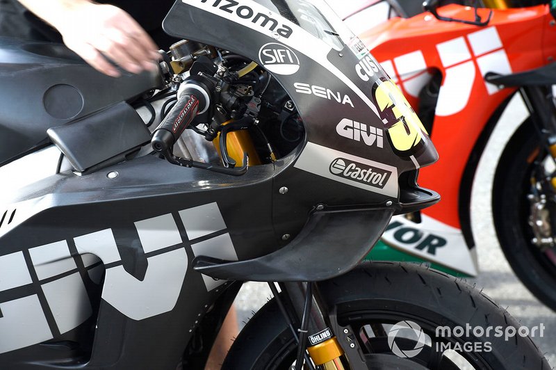 Detalle de la moto del Team LCR Honda