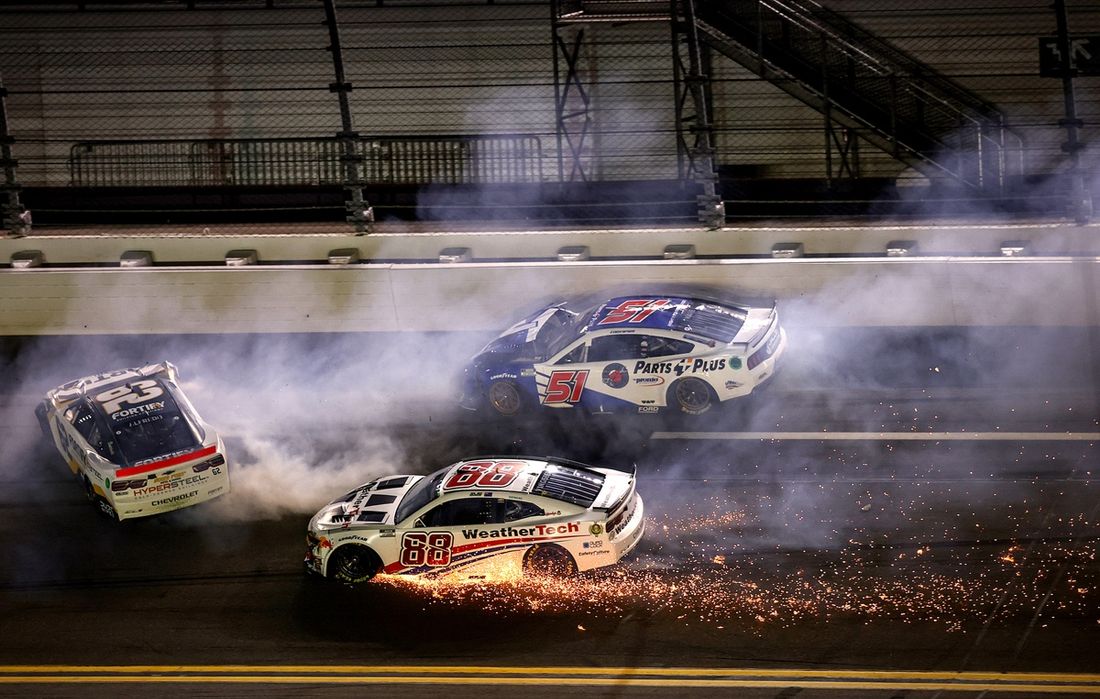 Anthony Alfredo, Beard Motorsports Chevrolet, Shane van Gisbergen, Trackhouse Racing Chevrolet, Cody Ware, Rick Ware Racing Ford