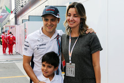 Felipe Massa, Williams with his wife Rafaela Bassi, and son Felipinho Massa,