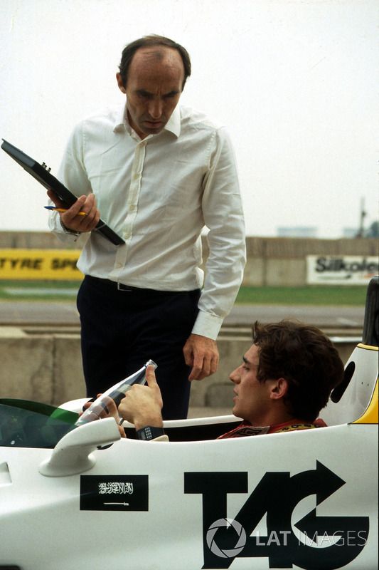 Ayrton Senna, habla de su primera vuelta en el Williams FW08C con el dueño Frank Williams
