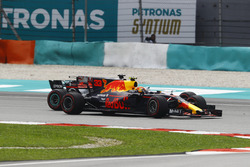 Max Verstappen, Red Bull Racing RB13, passes Lewis Hamilton, Mercedes AMG F1 W08 for the lead