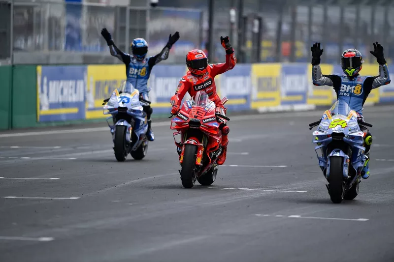 Marc Marquez, Ducati Team, Fermin Aldeguer, Gresini Racing, Alex Marquez, Gresini Racing
