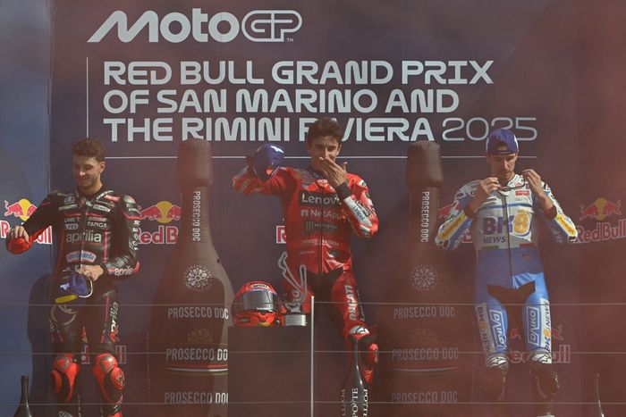 Marco Bezzecchi, Aprilia Racing, Alex Márquez, Gresini Racing, Marc Márquez, Ducati Team