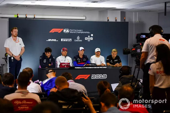 Conferenza stampa: Lance Stroll, Racing Point, Kimi Raikkonen, Alfa Romeo Racing, Daniil Kvyat, Toro Rosso, Valtteri Bottas, Mercedes AMG F1, e Kevin Magnussen, Haas F1 Team