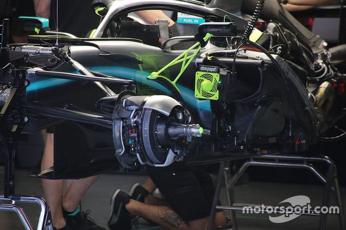Detalle técnico del Mercedes AMG F1