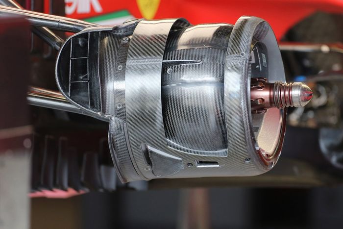 Detalle del conducto de freno del Ferrari SF1000