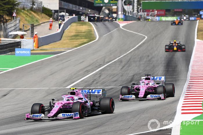 Lance Stroll, Racing Point RP20, Sergio Pérez, Racing Point RP20