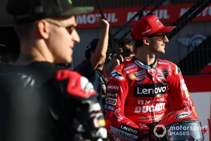 Fabio Quartararo, Yamaha Factory Racing, Francesco Bagnaia, Ducati Team