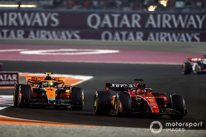 Charles Leclerc, Ferrari SF-23, Lando Norris, McLaren MCL60