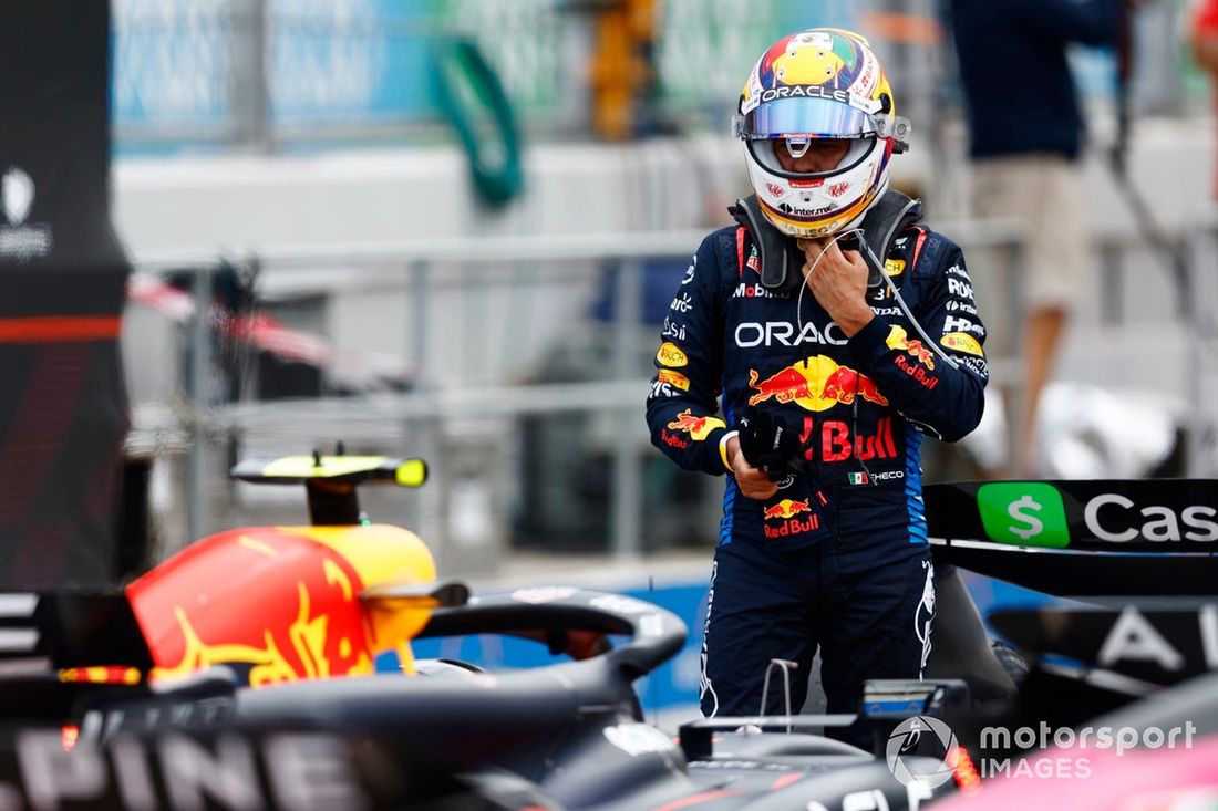 Sergio Perez, Red Bull Racing, w Parc Ferme