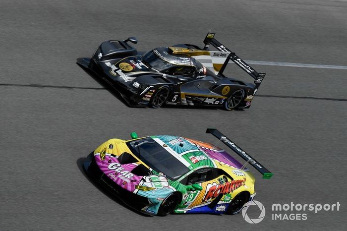 #19 GEAR Racing powered by GRT Grasser Lamborghini Huracan GT3, GTD: Christina Nielsen, Katherine Legge, Tati Calderon, Rahel Frey, #5 Mustang Sampling Racing / JDC-Miller MotorSports Cadillac DPi, DPi: Sebastien Bourdais, Loic Duval, Tristan Vautier, Joao Barbosa