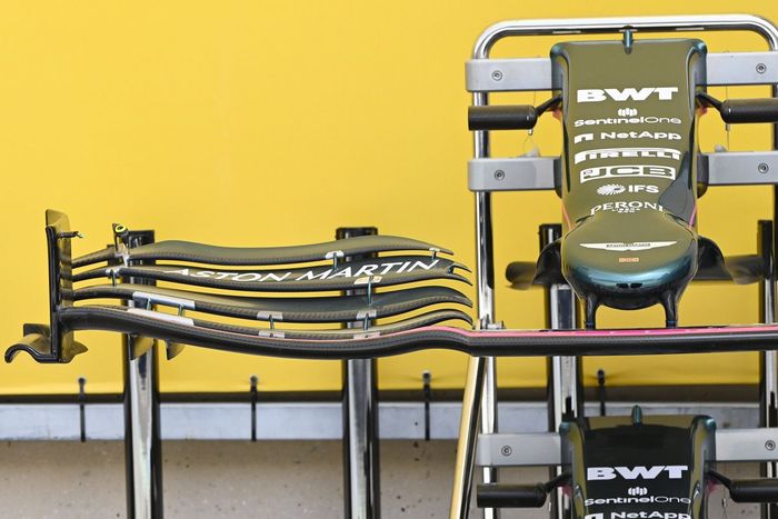 Alerón frontal del Aston Martin AMR21