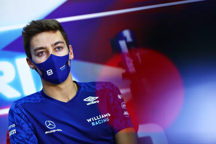 George Russell, Williams en la conferencia de prensa