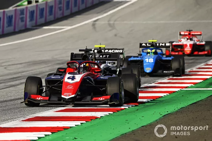 Jack Doohan, Trident, Caio Collet, Mp Motorsport, e Dennis Hauger, Prema Racing