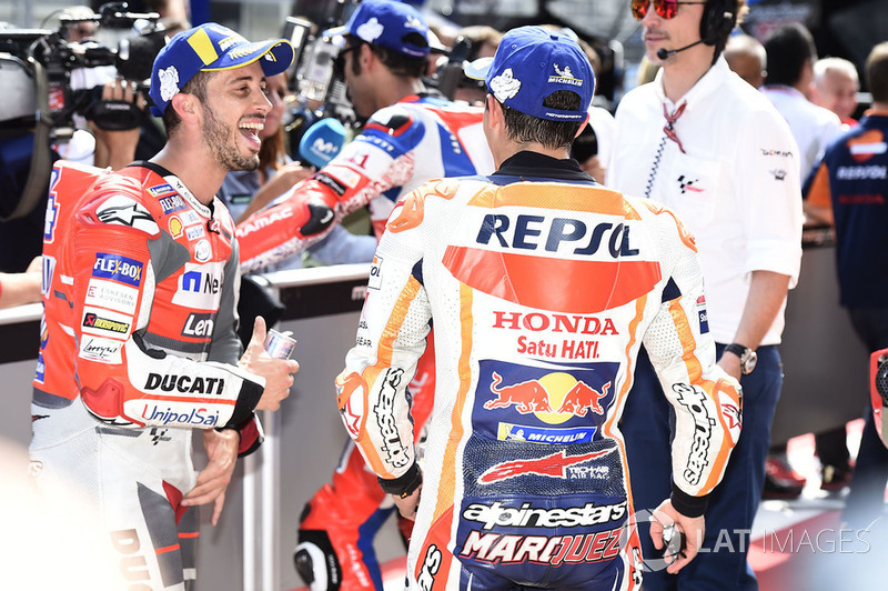 Володар поул-позиції Марк Маркес, Repsol Honda Team, друге місце Андреа Довіціозо, Ducati Team