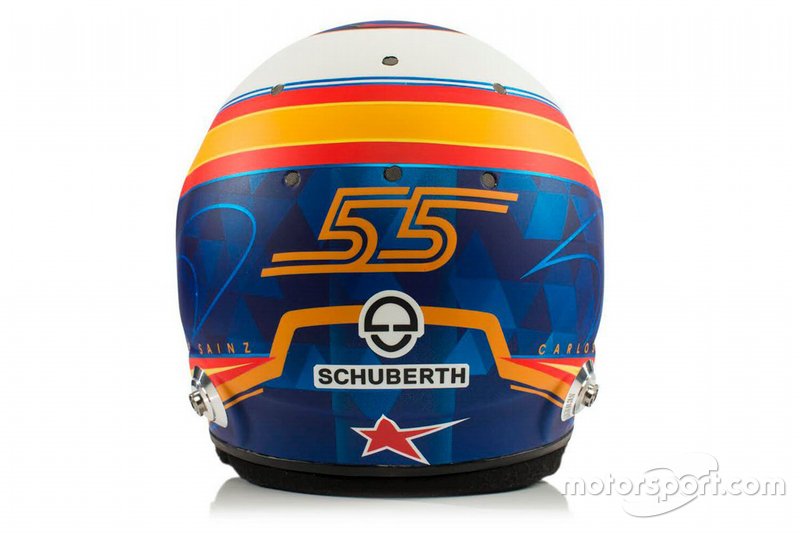 El casco de Carlos Sainz Jr., McLaren