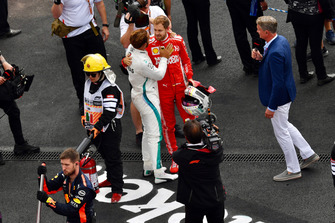 Lewis Hamilton, Mercedes AMG F1 ve Sebastian Vettel, Ferrari
