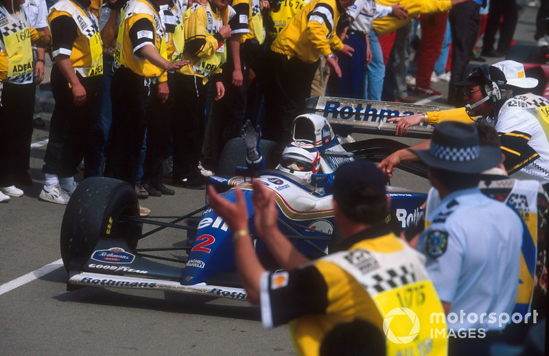 Il vincitore della gara Nigel Mansell, Williams FW16B