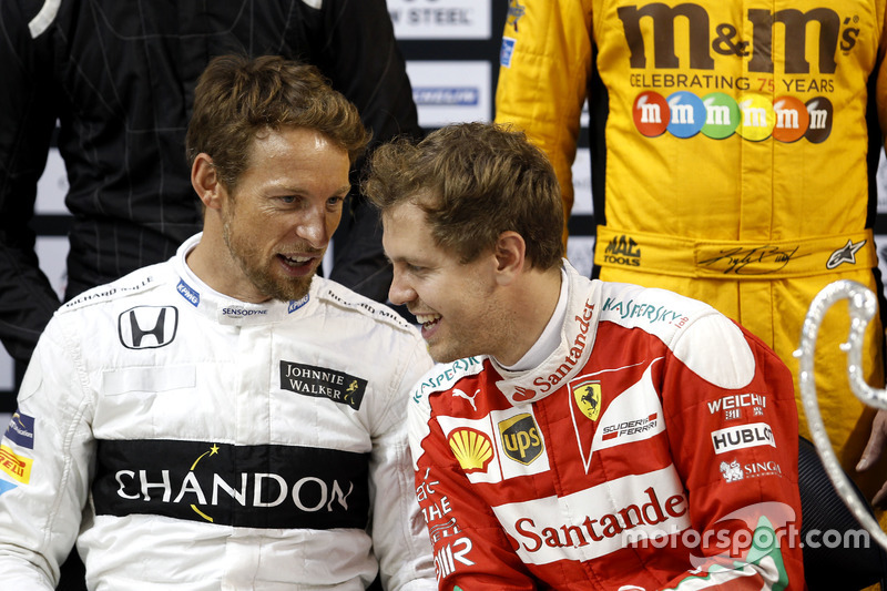 Jenson Button and Sebastian Vettel