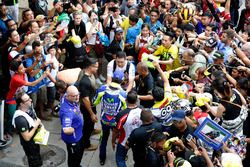 Valentino Rossi, Yamaha Factory Racing signs autographs for the fans