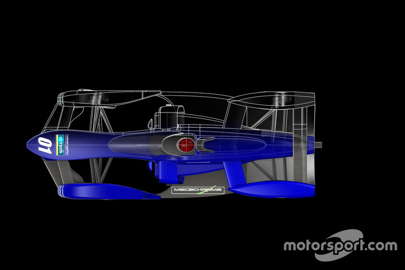 Designstudie von TEOS für ein Formel-E-Chassis