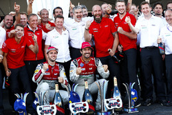 Lucas di Grassi, Audi Sport ABT Schaeffler., Daniel Abt, Audi Sport ABT Schaeffler. Celebrate with Audi teamv