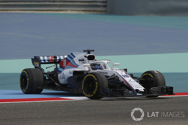 Lance Stroll, Williams FW41 spins