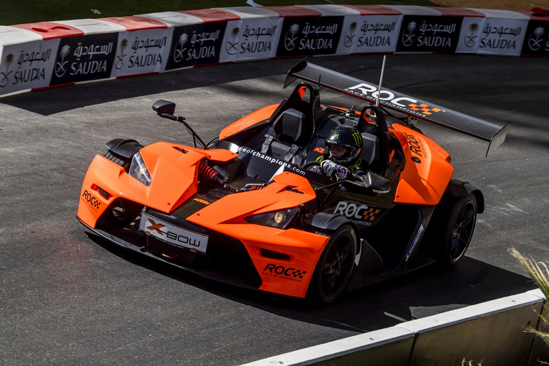 Petter Solberg driving the KTM X-Bow Comp R