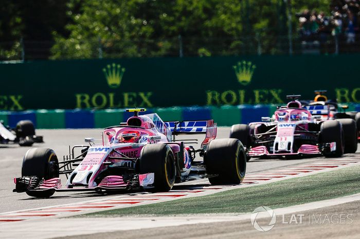 Esteban Ocon, Force India y Sergio Perez, Force India VJM11