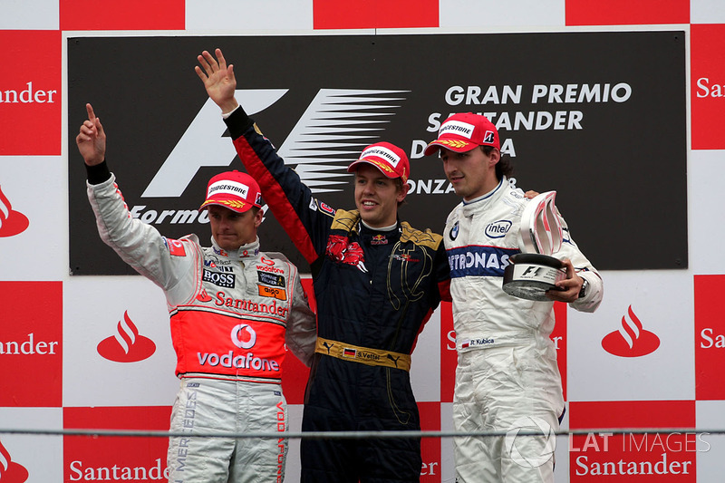 2008: 1. Себастьян Феттель, 2. Хейкки Ковалайнен, 3. Роберт Кубица