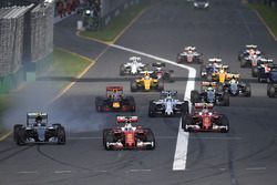 Sebastian Vettel, Ferrari SF16-H, führt zum Start des Rennens