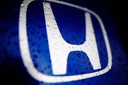 Rain water on a Honda badge belonging to a Toro Rosso STR13