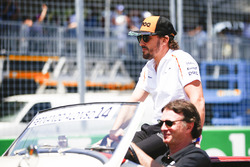 Fernando Alonso, McLaren, in the drivers parade